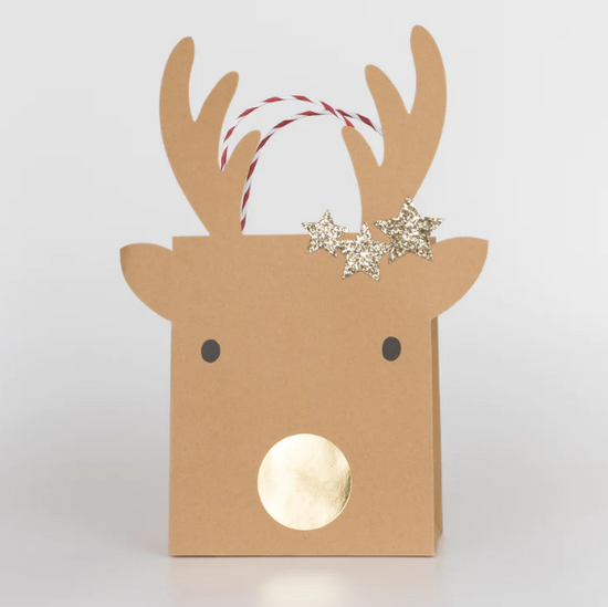 Load image into Gallery viewer, Medium Reindeer With Stars Gift Bags
