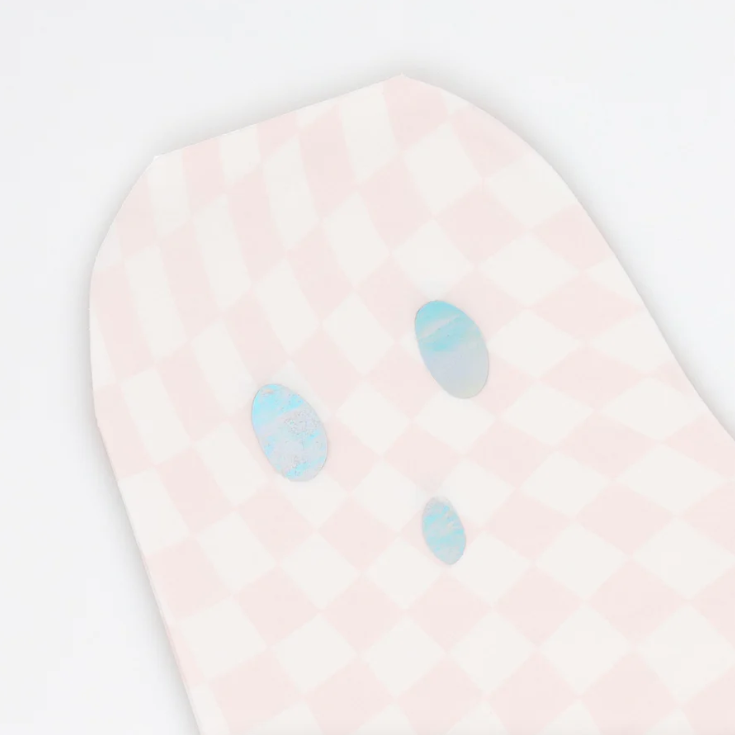 Pink Checker Ghost Napkins