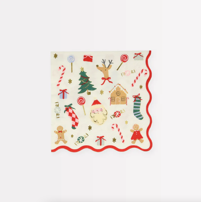 Load image into Gallery viewer, Jolly Christmas Small Napkins
