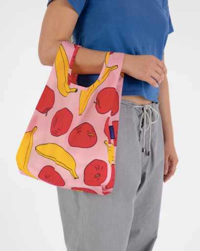 Baby Baggu - Light Pink Apples & Bananas