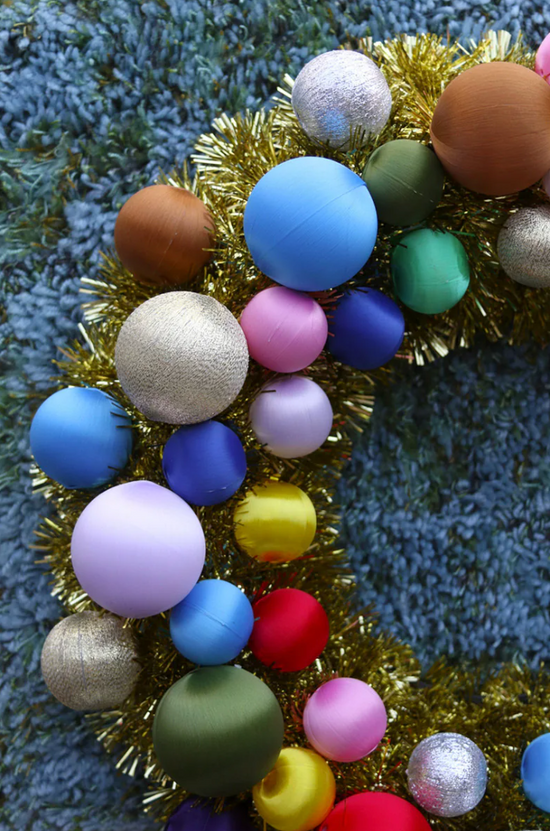 Satin Ball Wreath