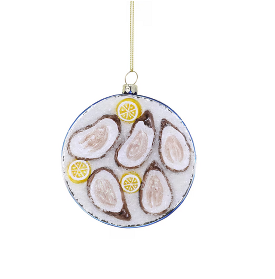 Plated Oyster on Ice Ornament