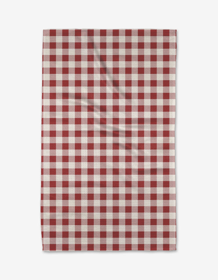 Christmas Gingham Red Kitchen Tea Towel