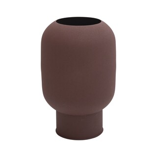 Textured Metal Vase - Plum
