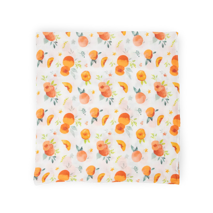 Georgia Peach Cotton Muslin Swaddle Blanket Set