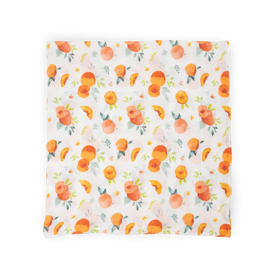 Georgia Peach Cotton Muslin Swaddle Blanket Set