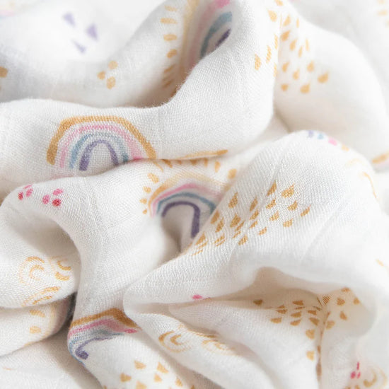 Load image into Gallery viewer, Rainbow Gingham Deluxe Muslin Swaddle Blanket Set
