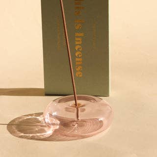 Gentle Habits Glass Incense Holder - Pink