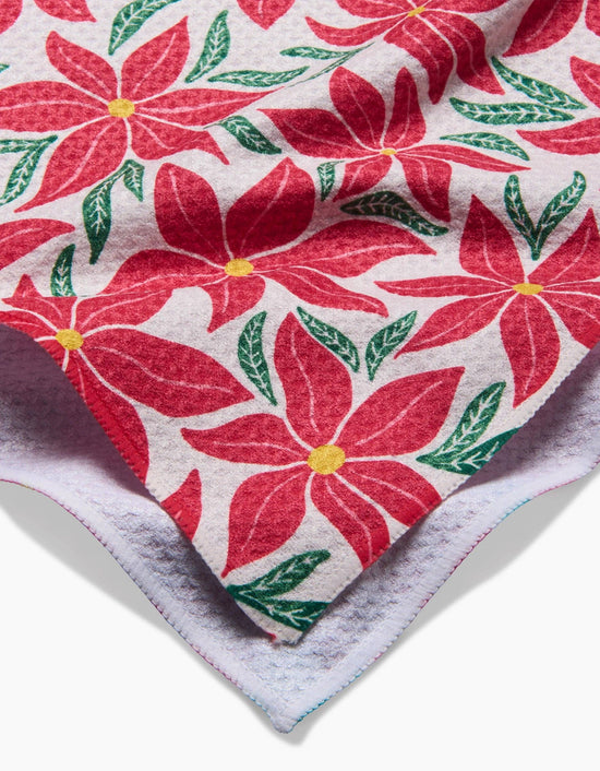 Poinsettia Party Tea Towel