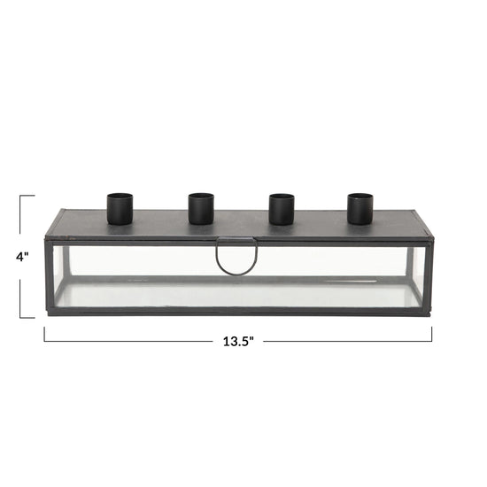 Display Case with Taper Holder Lid