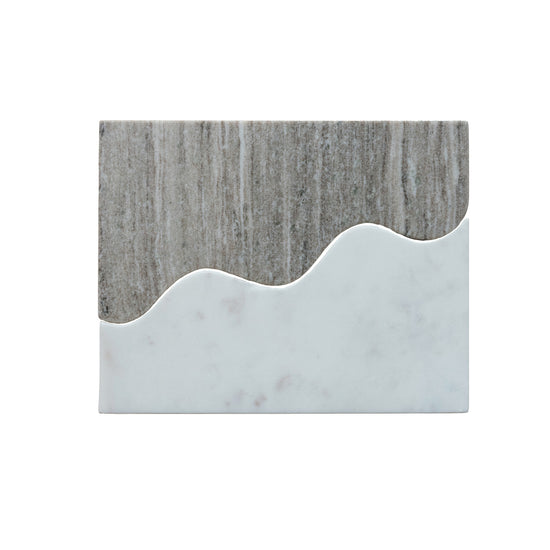 Marble Wave Fitted Cheese/Cutting Boards, Set of 2