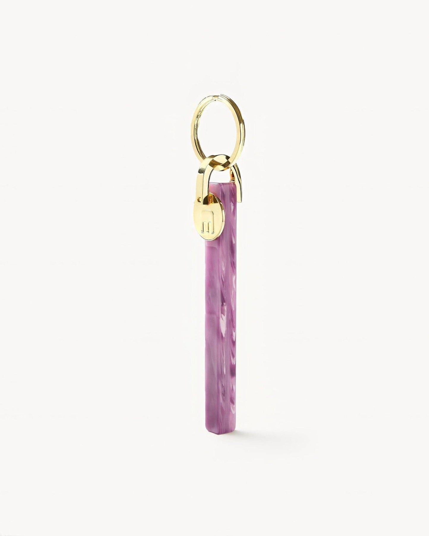 Bar Keychain in Orchid - Gold