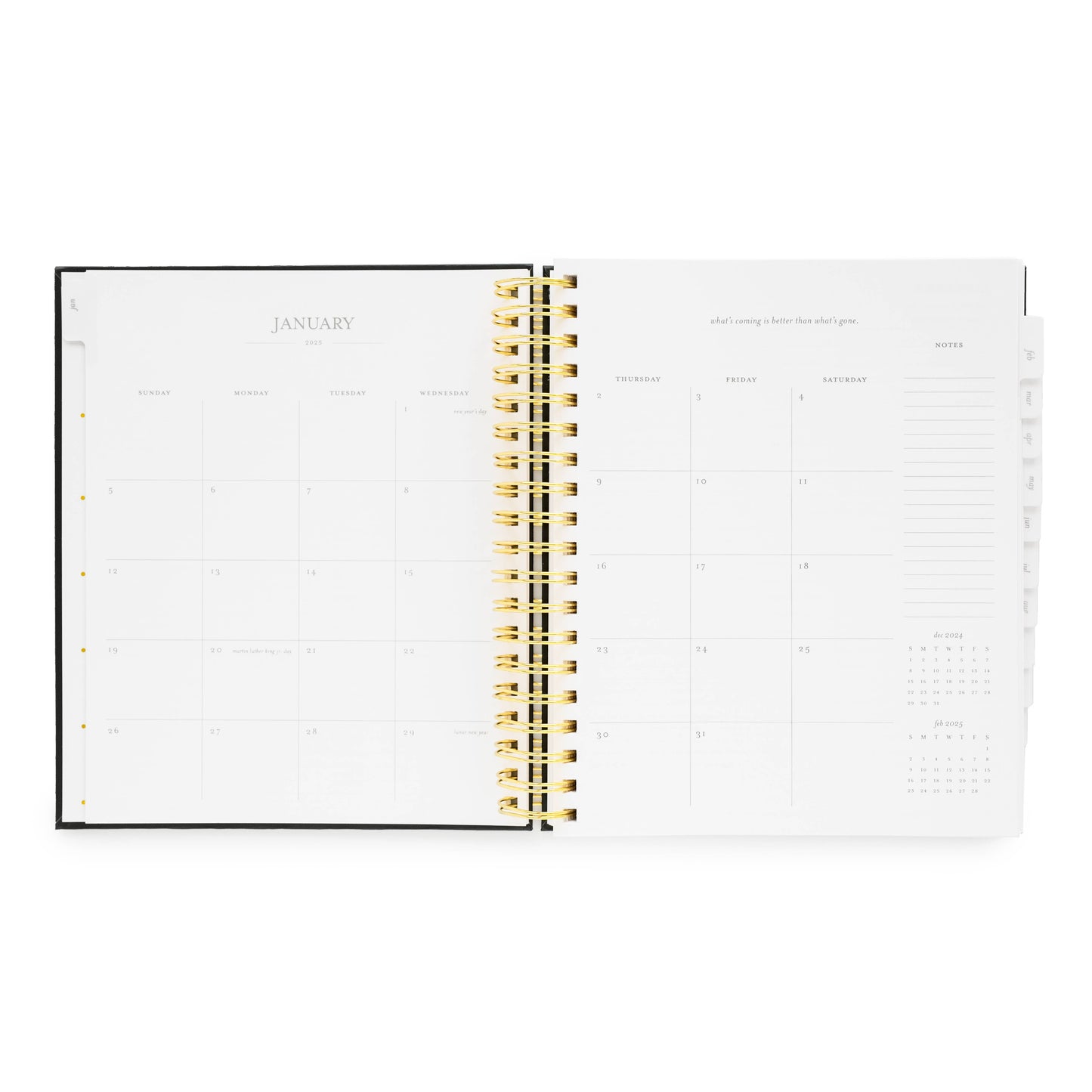 2025 Pale Pink Daily Spiral Planner