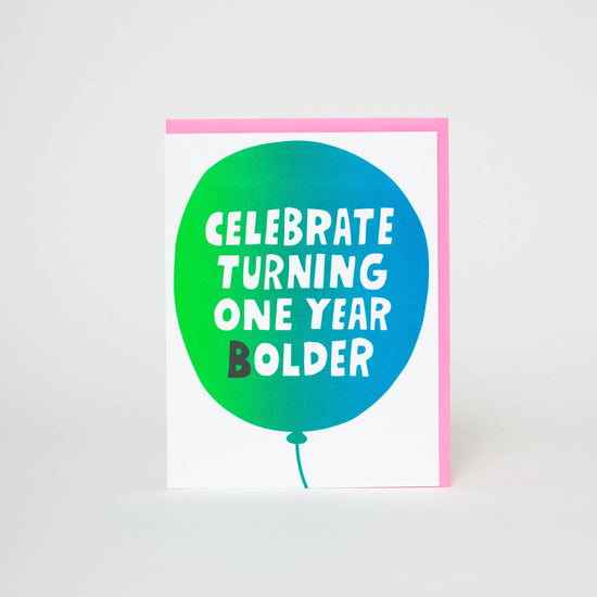 One Year Bolder Card