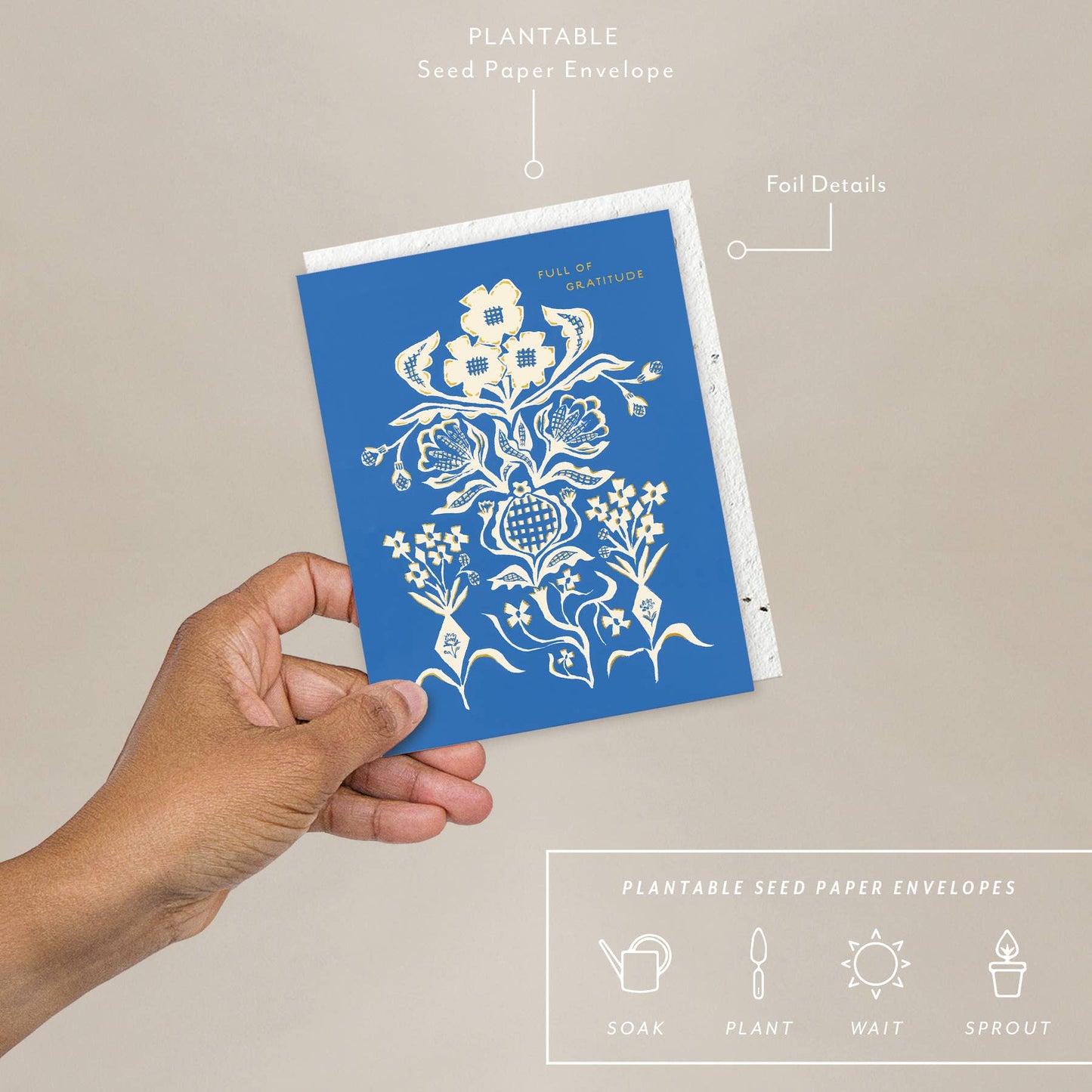 Blue Flower Bouquet Card