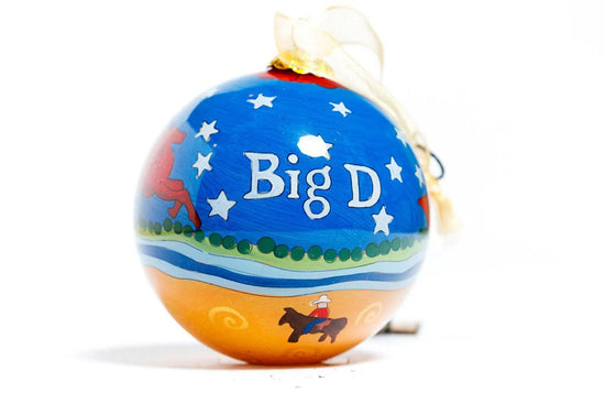 Big D Glass Ornament