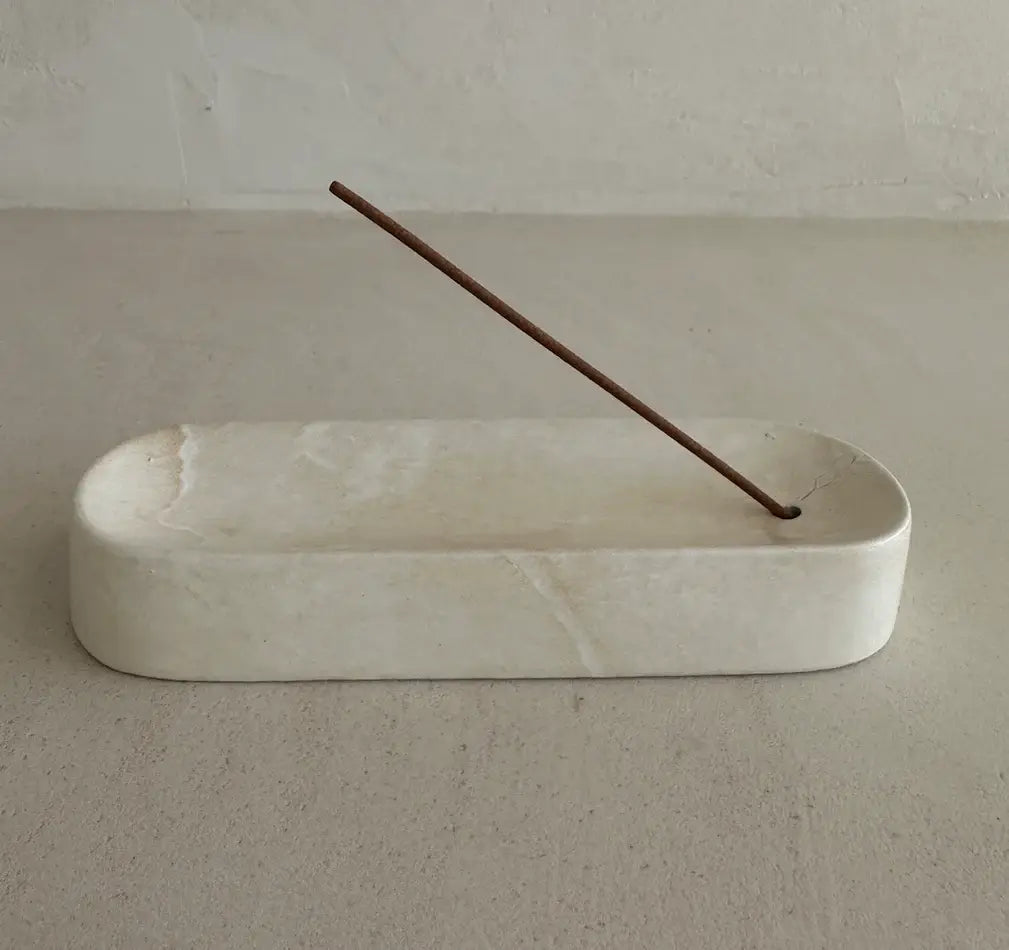 Ceramic Incense Holder - White