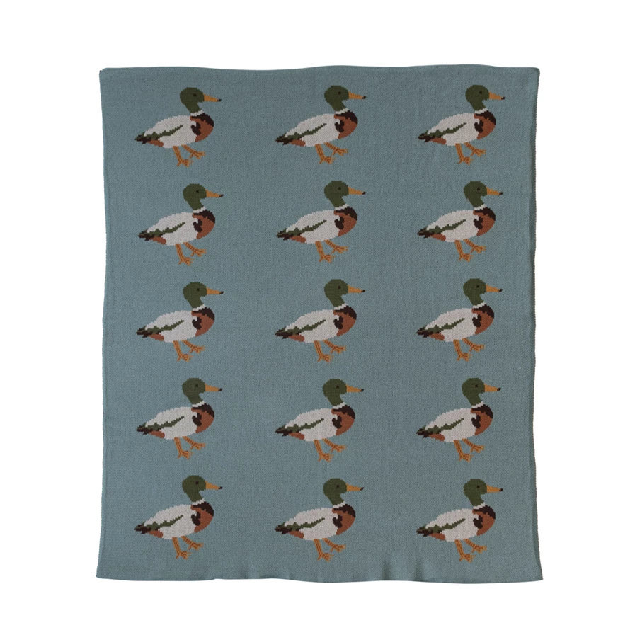 Ducks Cotton Knit Blanket