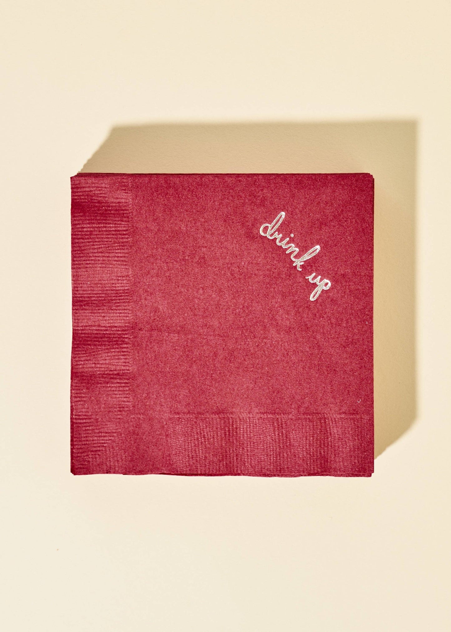 Burgundy Drink Up Cocktail Napkin