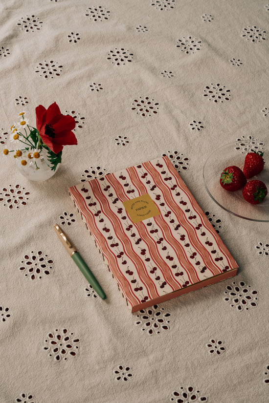 Cherry Wave Softcover Lined Notebook