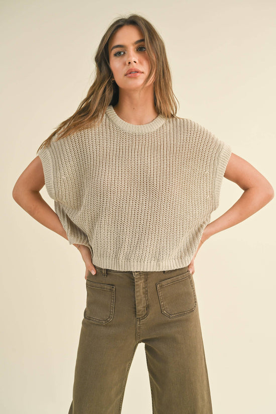 Dolman Sleeve Knitted Top