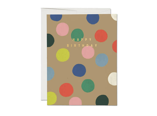 Rainbow Dots Birthday Card