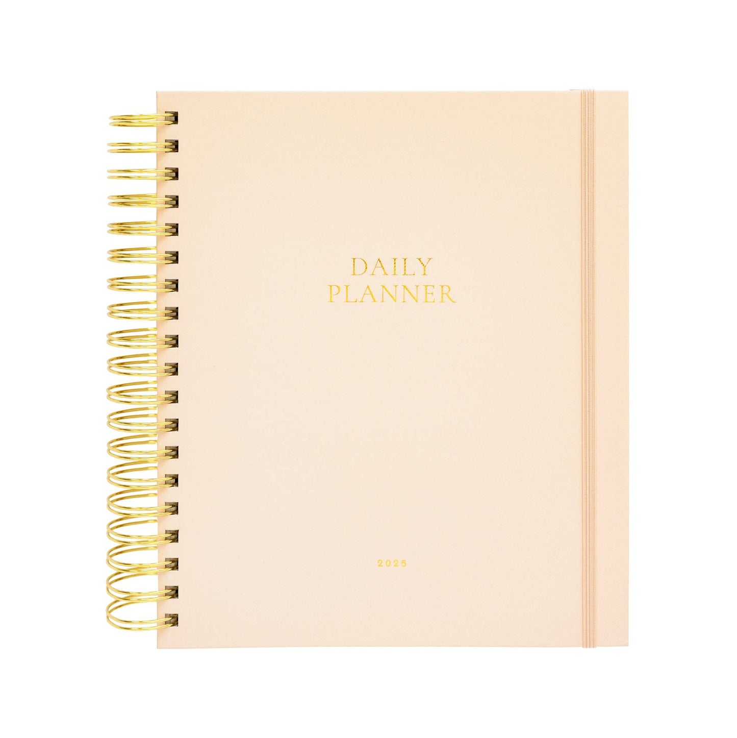 2025 Pale Pink Daily Spiral Planner