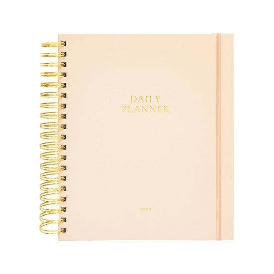 2025 Pale Pink Daily Spiral Planner