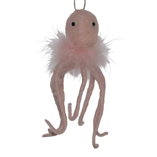 Pink Octopus Felt Ornament