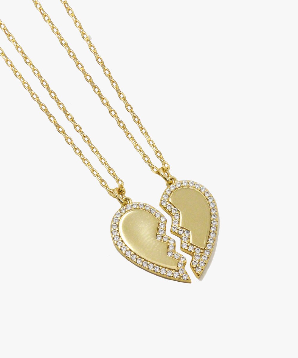 Friendship Heart Necklace Set