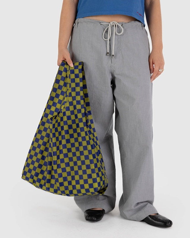 Standard Baggu - Pear Navy Check