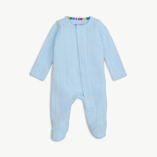 Love Lines Organic Cotton Pointelle Magnetic Footie