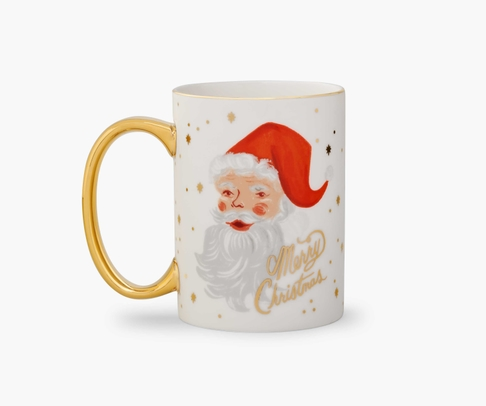 Winking Santa Claus Porcelain Mug