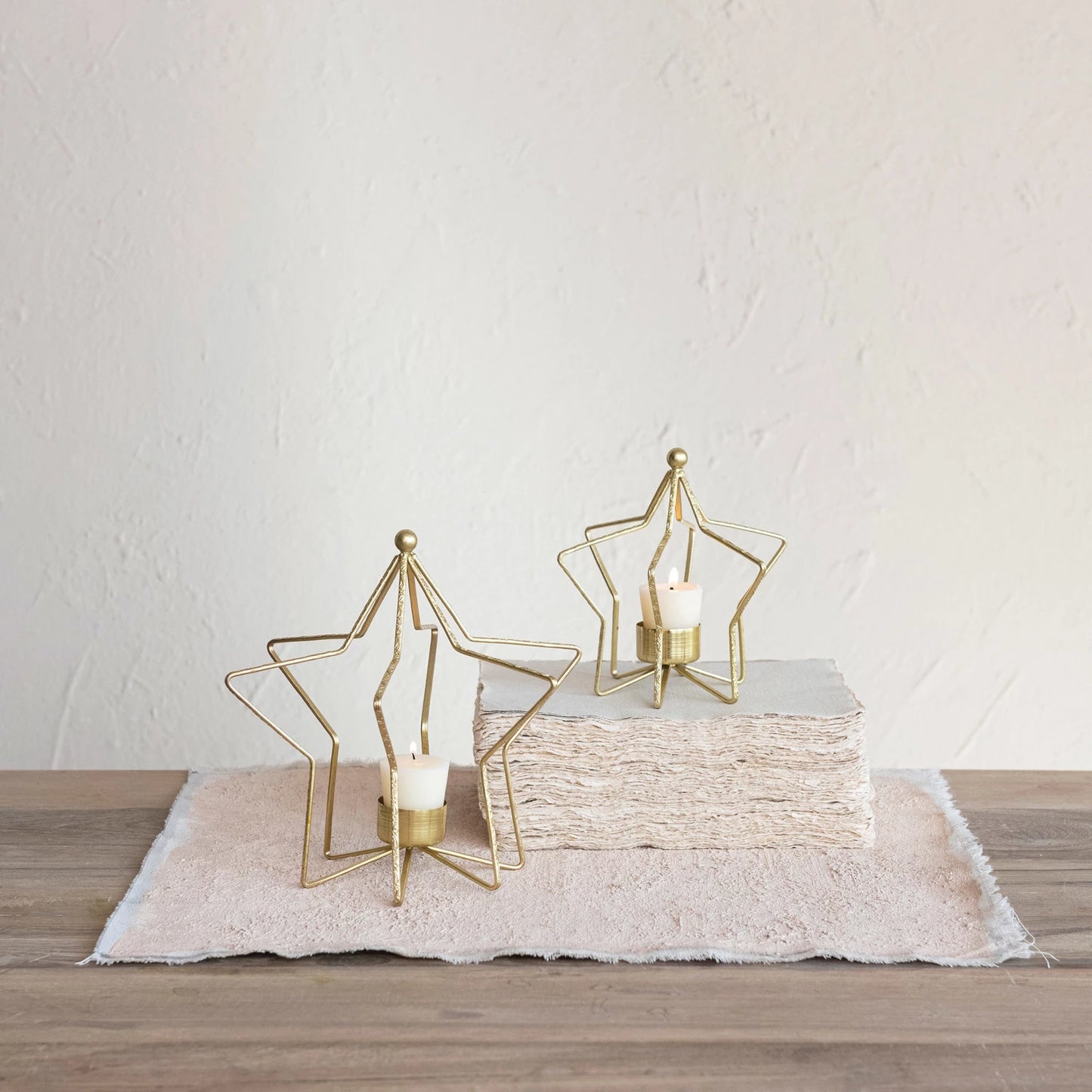 Gold Star Tealight Holder