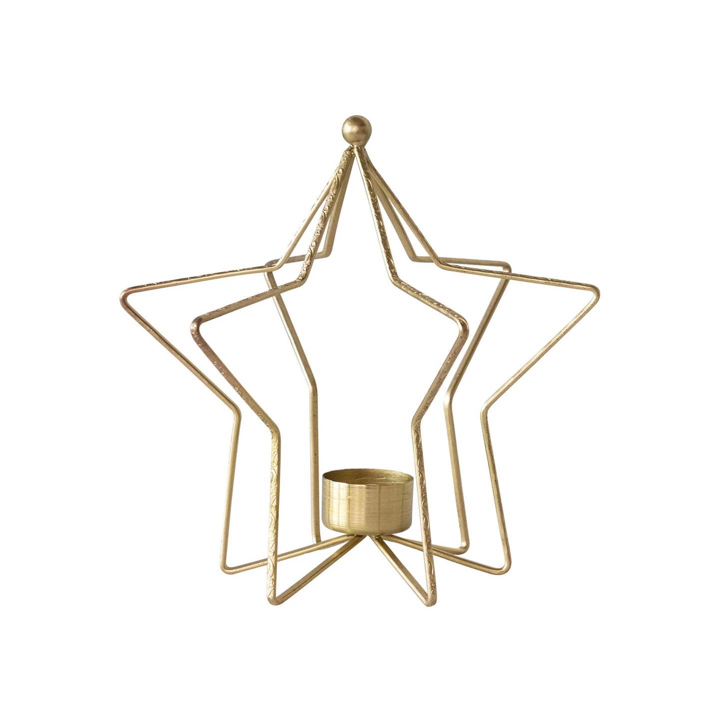 Gold Star Tealight Holder