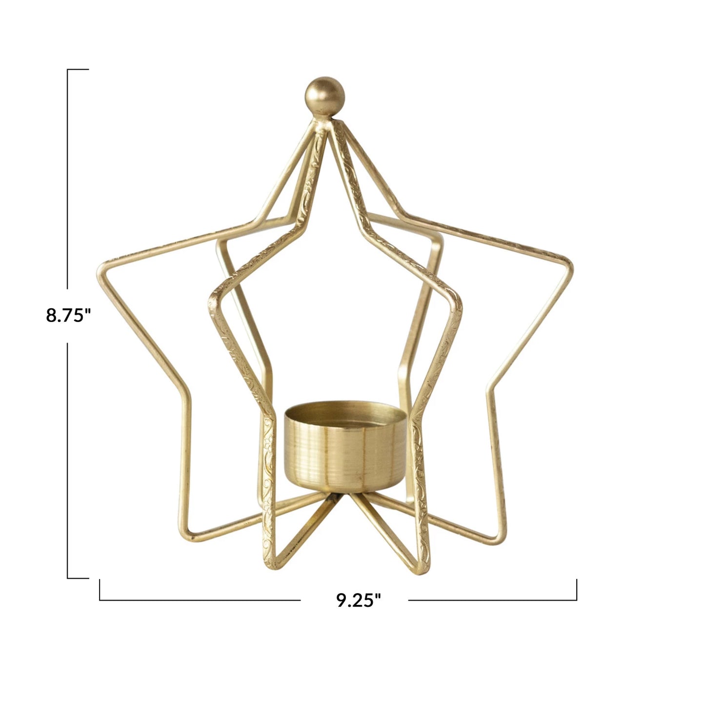 Gold Star Tealight Holder