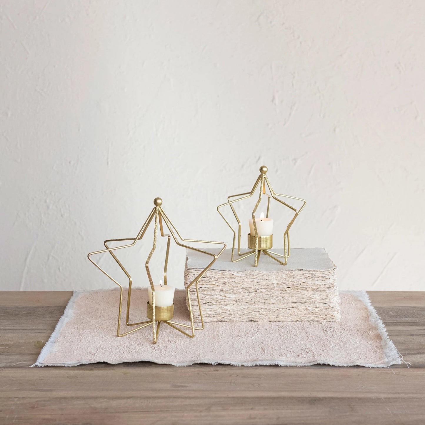 Gold Star Tealight Holder