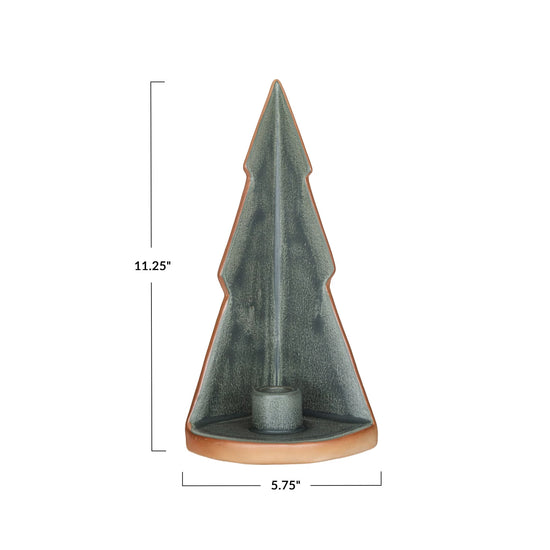 Stoneware Tree Taper Holder