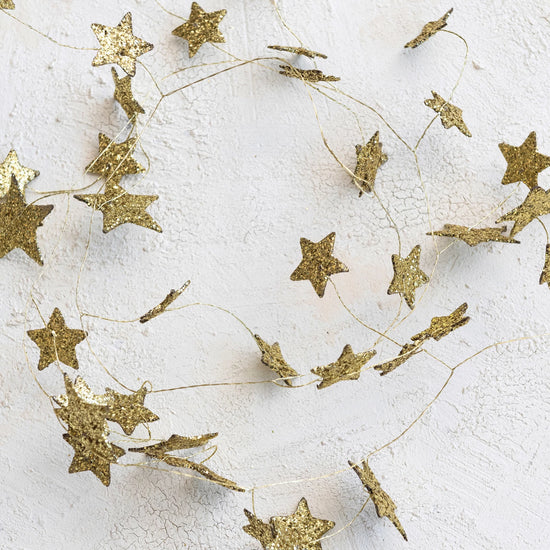 Star Shaped Garland with Glitter