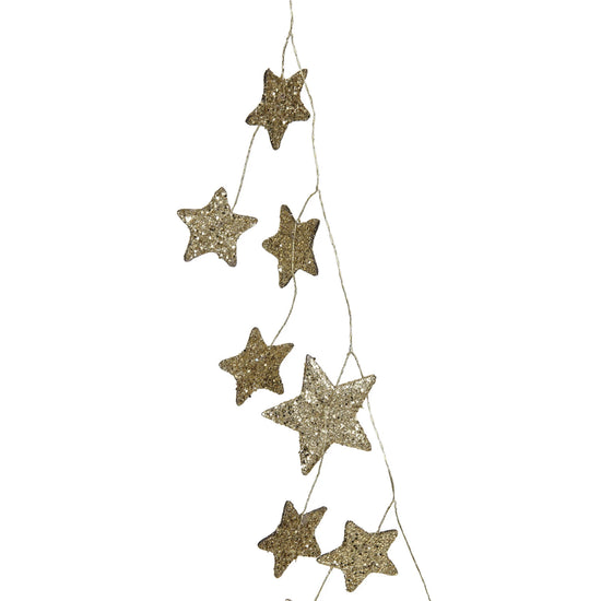 Star Shaped Garland with Glitter