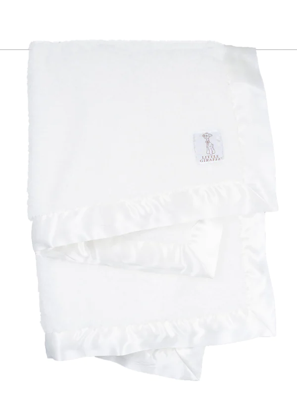 Chenille Baby Blanket - White