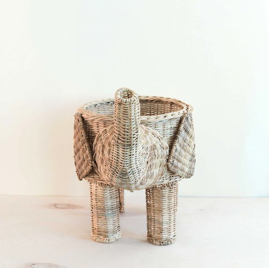 Natural Rattan Elephant Basket