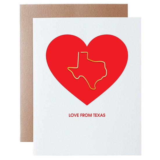 Love From Texas Paper Clip Card