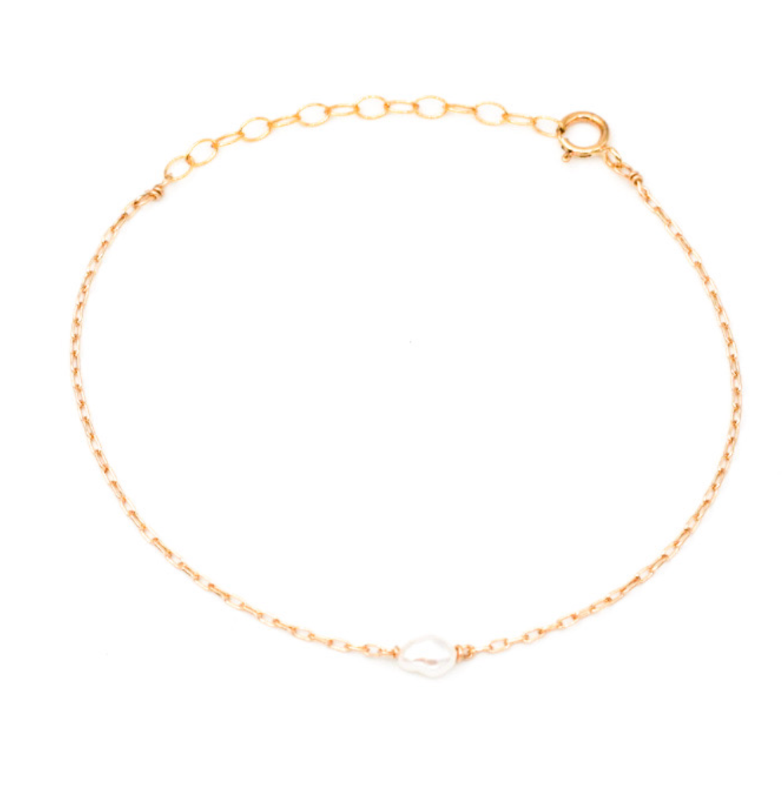 Gold Filled Poppy Pearl Bracelet
