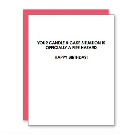 Birthday Fire Hazard Card