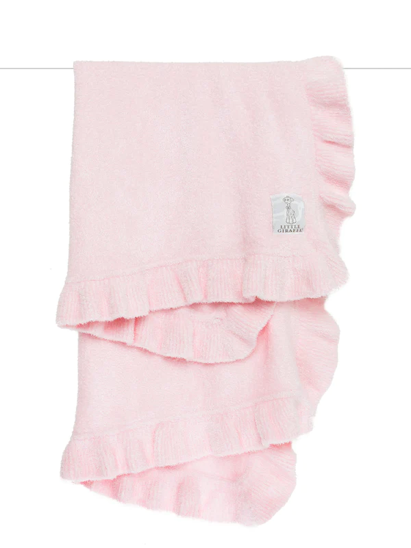 Pink discount ruffle blanket