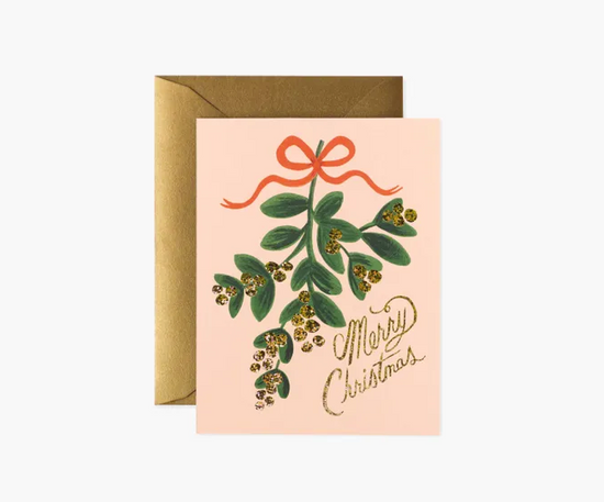 Load image into Gallery viewer, Mistletoe Christmas Card Single Card
