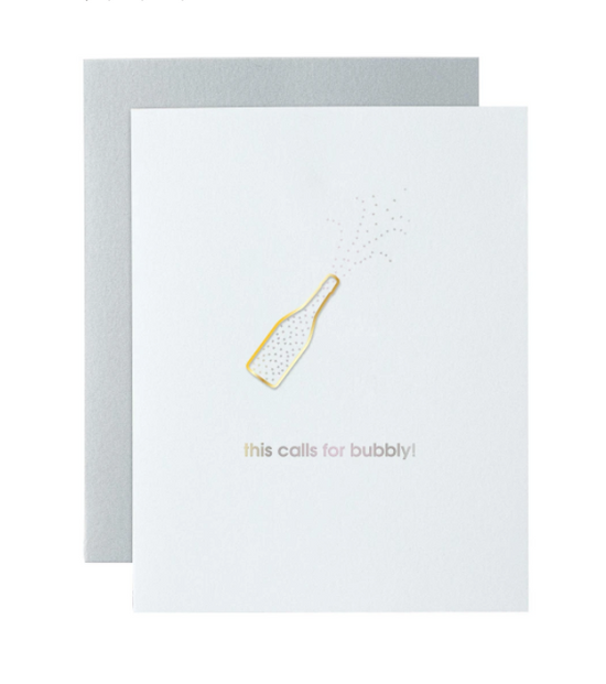 This Calls for Bubbly Paper Clip Card