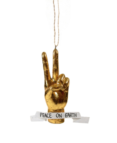 Load image into Gallery viewer, Peace Hand Ornament
