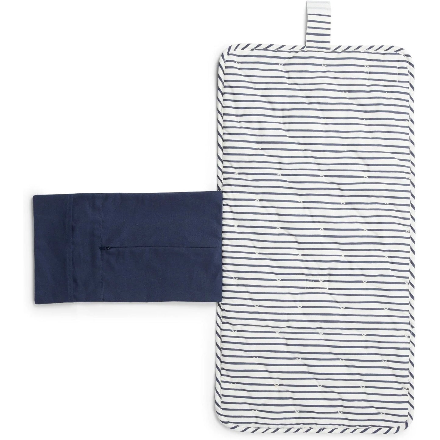 Load image into Gallery viewer, Striped On the Go Portable Changing Pad Ink Blue
